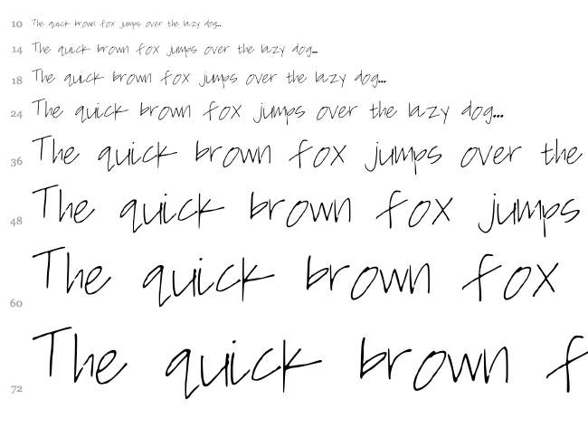 Daily Natalie font waterfall