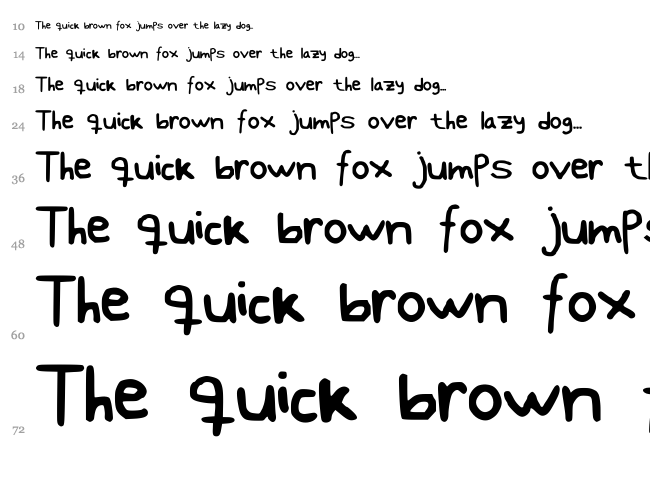 Daisy font waterfall