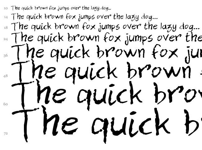 Dan Hand font waterfall
