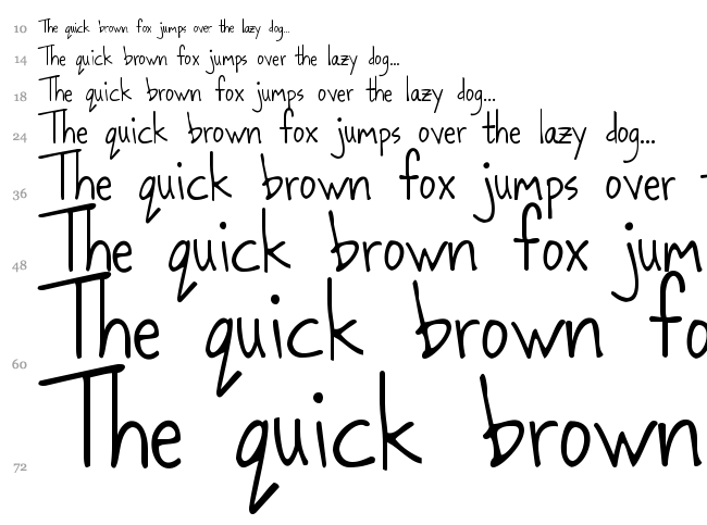 Dancing in the Minefields font waterfall