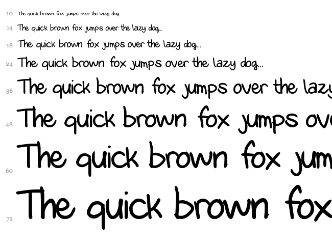 Dani's Handwriting font waterfall