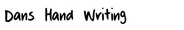 Dans Hand Writing font preview