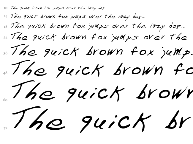 Dart font waterfall