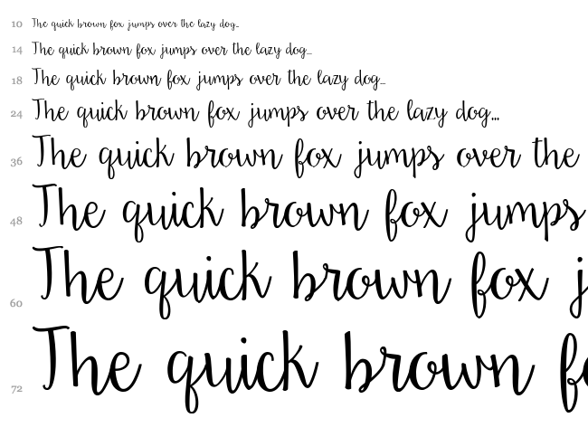 Daydreamer font waterfall