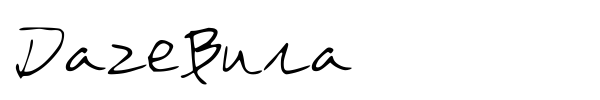 DazeBuna font