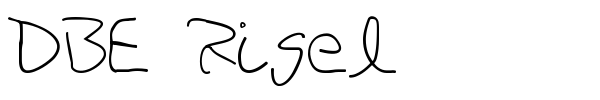 DBE Rigel font