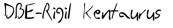 DBE-Rigil Kentaurus font preview