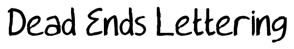 Dead Ends Lettering font
