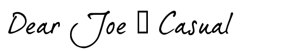 Dear Joe 5 Casual font