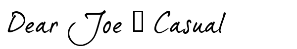 Dear Joe 5 Casual font preview