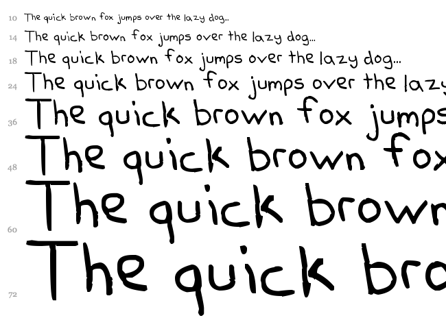 Dear Kelly font waterfall