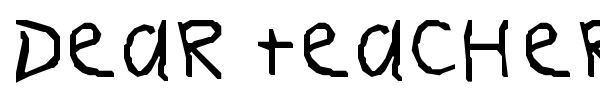 Dear Teacher font