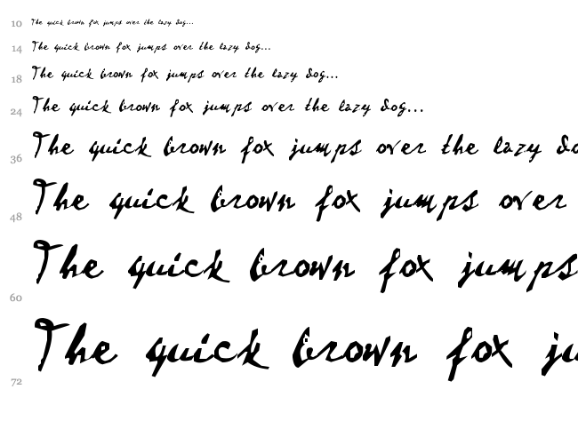 Dear Theo font waterfall