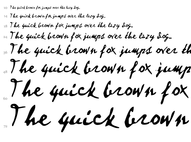 Dear Theo font waterfall