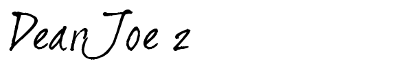 Dear Joe 2 font preview