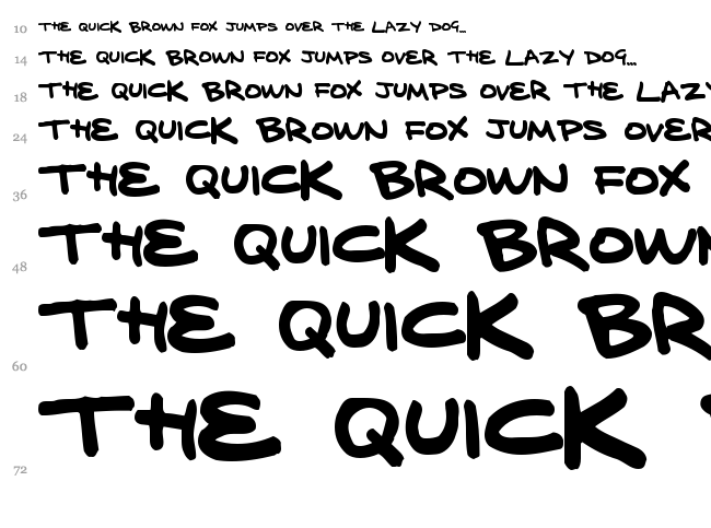 Delarge Marker Pen font waterfall