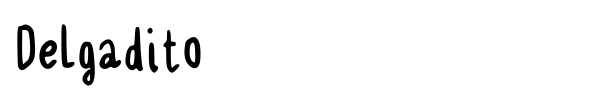 Delgadito font