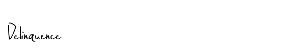 Delinquence font