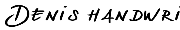Denis handwritting font