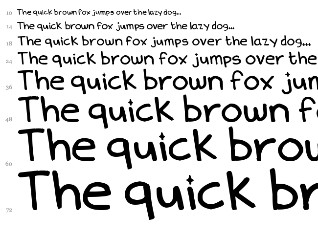 Denne Delica font waterfall
