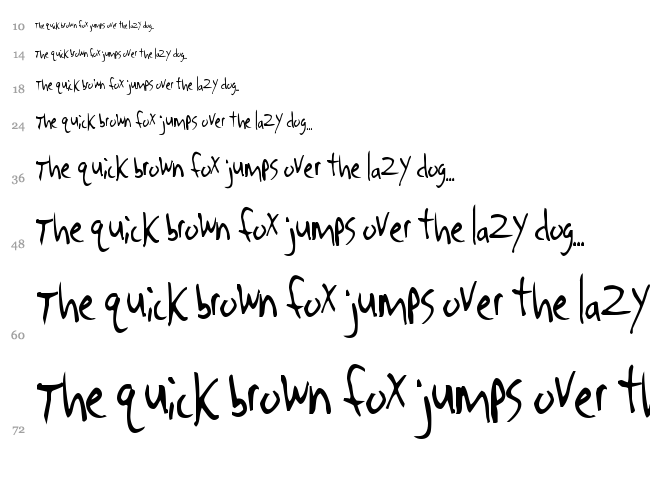 Denrito font waterfall