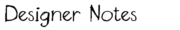 Designer Notes font