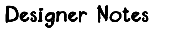 Designer Notes font preview