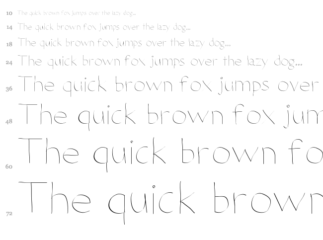 Deteriorate the Internet font waterfall