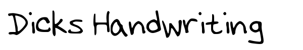 Dicks Handwriting font