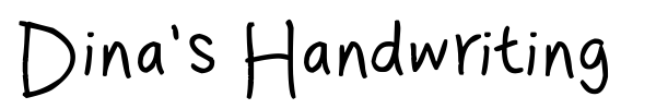 Dina's Handwriting font