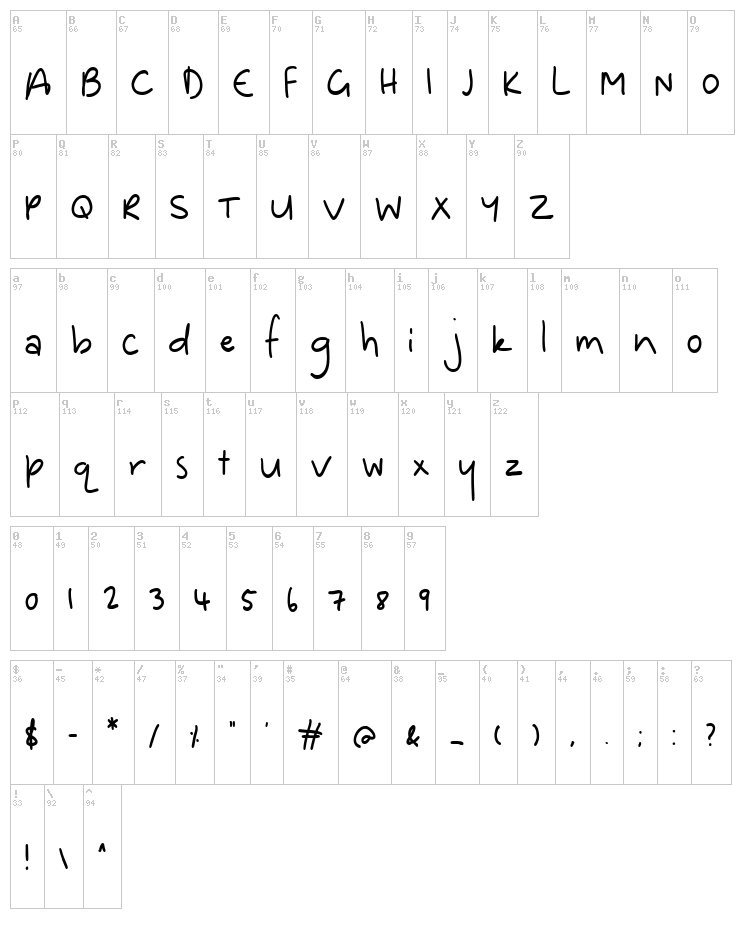 Dinosaur font map
