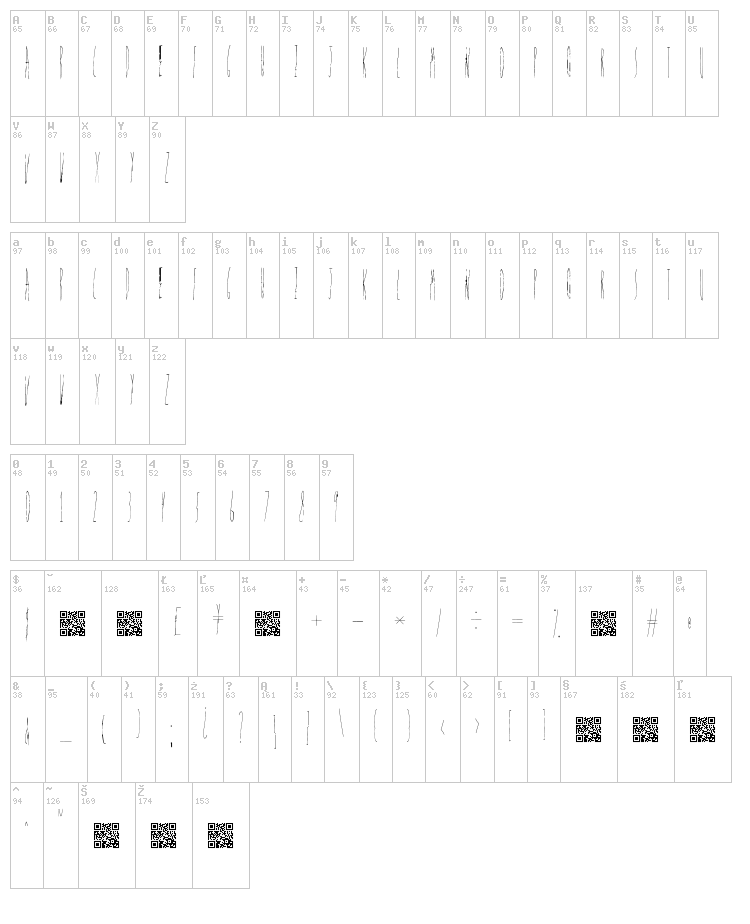 Discover Earth font map