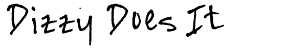 Dizzy Does It font