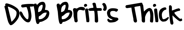 DJB Brit's Thick Pen font