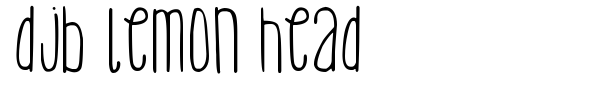DJB Lemon Head font
