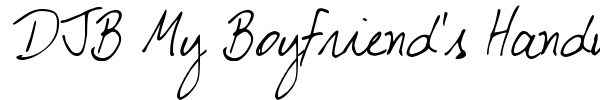 DJB My Boyfriend's Handwriting font