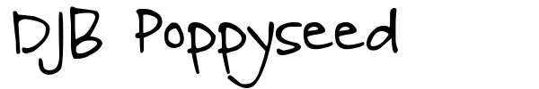 DJB Poppyseed font