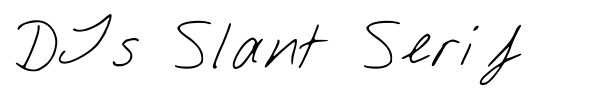 DJs Slant Serif font