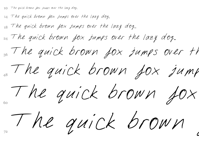 DJs Slant Serif font waterfall