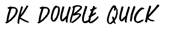 DK Double Quick font