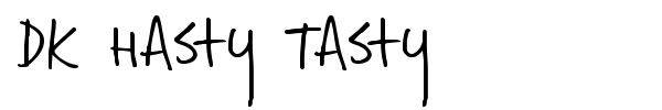DK Hasty Tasty font
