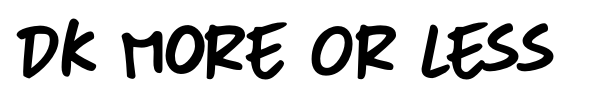 DK More Or Less font