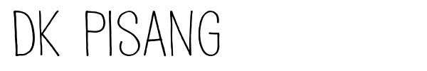 DK Pisang font