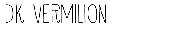 DK Vermilion font