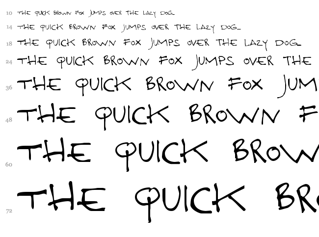 Docporn font waterfall