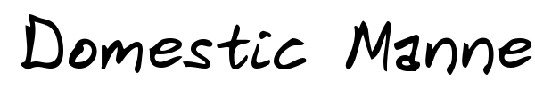Domestic Manners font