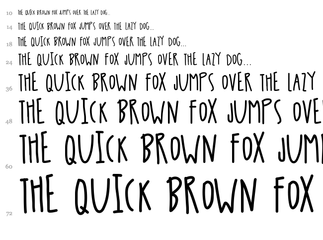 Doodles Of Fun font waterfall