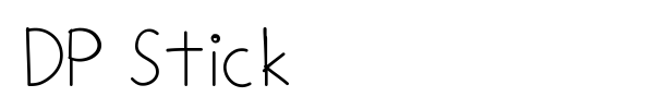 DP Stick font