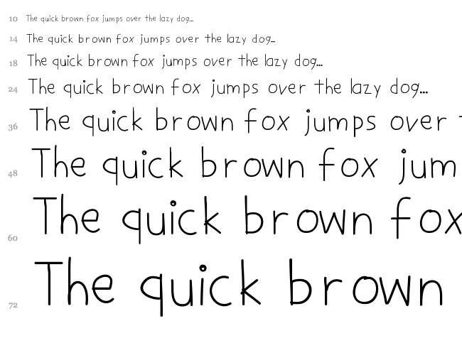 DP Stick font waterfall