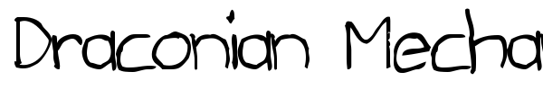 Draconian Mechanical Pencil font